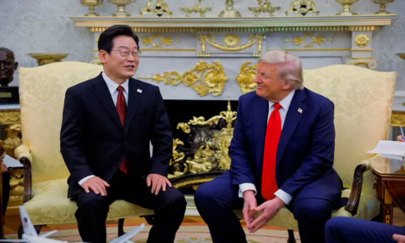US President Donald Trump meets with South Korean President Lee Jae Myung at the Oval Office, at the White House, in Washington, D.C., on August 25, 2025. Reuters file US President Donald Trump meets with South Korean President Lee Jae Myung at the Oval Office, at the White House, in Washington, D.C., on August 25, 2025. Reuters file