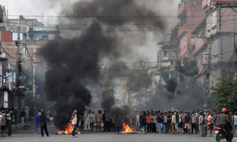Demonstrators gather to protest against Monday’s killing of 19 people after anti-corruption protests that were triggered by a social media ban which was later lifted, during a curfew in Kathmandu, Nepal, September 9, 2025. REUTERS Demonstrators gather to protest against Monday’s killing of 19 people after anti-corruption protests that were triggered by a social media ban which was later lifted, during a curfew in Kathmandu, Nepal, September 9, 2025. REUTERS