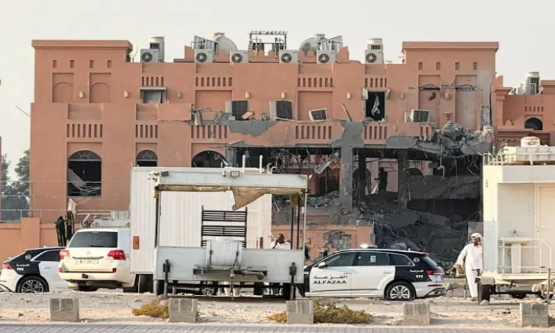 A damaged building in Doha, Qatar, September 9, 2025. Reuters A damaged building in Doha, Qatar, September 9, 2025. Reuters