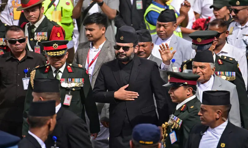 Balendra Shah, 35, a former rapper and composer who currently serves as the mayor of Kathmandu, popularly known as “Balen”, attends the Indra Jatra festival at Kathmandu Durbar Square in Kathmandu, Nepal. – Reuters Balendra Shah, 35, a former rapper and composer who currently serves as the mayor of Kathmandu, popularly known as “Balen”, attends the Indra Jatra festival at Kathmandu Durbar Square in Kathmandu, Nepal. – Reuters