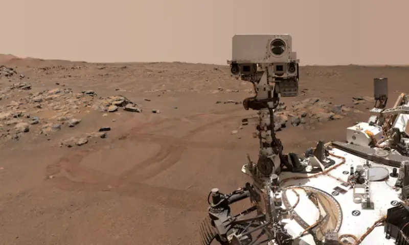 NASA’s Perseverance Mars rover is seen in a ‘selfie’ that it took over a rock nicknamed ‘Rochette’, on September 10, 2021. NASA/JPL-CALTECH/MSSS/Handout via REUTERS/File NASA’s Perseverance Mars rover is seen in a ‘selfie’ that it took over a rock nicknamed ‘Rochette’, on September 10, 2021. NASA/JPL-CALTECH/MSSS/Handout via REUTERS/File