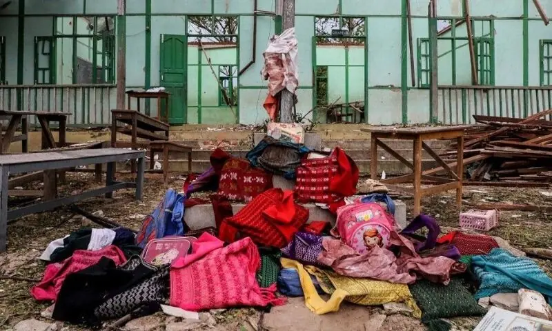 میانمار فضائیہ کے اقلیتی باشندوں پر حملے، 2 اسکول تباہ، 19 طلبا ہلاک