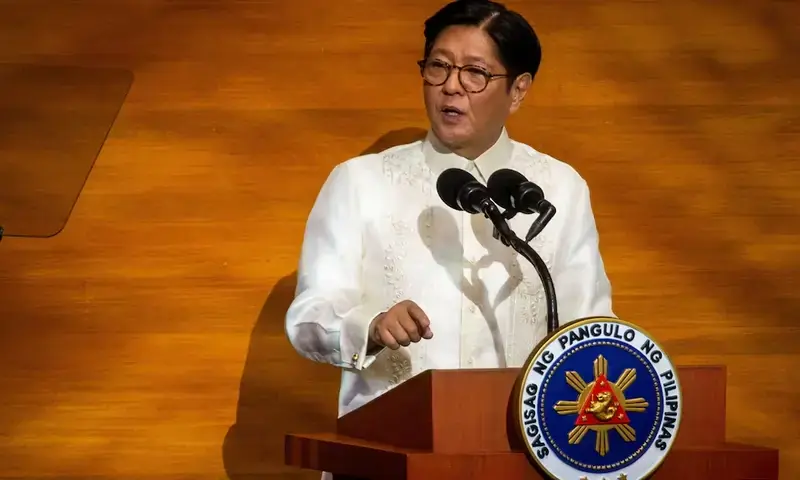 Philippine President Ferdinand Marcos Jr delivers his fourth State of the Nation Address (SONA), at the House of Representatives, in Quezon City, Metro Manila, Philippines, July 28. REUTERS Philippine President Ferdinand Marcos Jr delivers his fourth State of the Nation Address (SONA), at the House of Representatives, in Quezon City, Metro Manila, Philippines, July 28. REUTERS