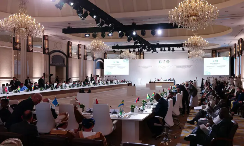 Qatar’s Prime Minister and Minister for Foreign Affairs Sheikh Mohammed bin Abdulrahman bin Jassim Al Thani attends the preparatory ministerial meeting for an emergency Arab-Islamic summit in Doha, Qatar. – Reuters Qatar’s Prime Minister and Minister for Foreign Affairs Sheikh Mohammed bin Abdulrahman bin Jassim Al Thani attends the preparatory ministerial meeting for an emergency Arab-Islamic summit in Doha, Qatar. – Reuters