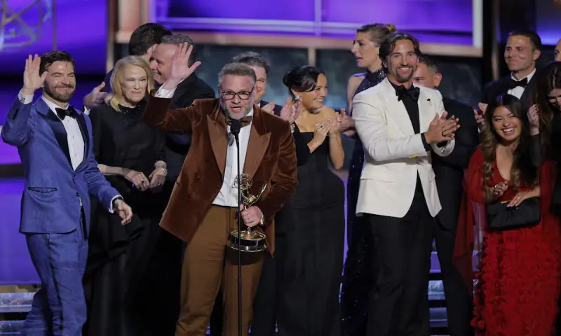 Seth Rogen accepts the Outstanding Comedy Series award for “The Studio” at the 77th Primetime Emmy Awards in Los Angeles, California. – Reuters Seth Rogen accepts the Outstanding Comedy Series award for “The Studio” at the 77th Primetime Emmy Awards in Los Angeles, California. – Reuters