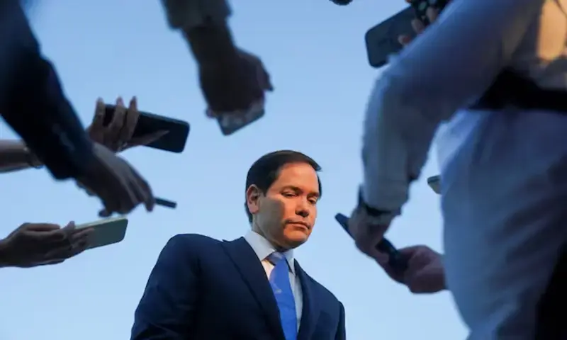 U.S. Secretary of State Marco Rubio listens as he speaks to media at Ben Gurion International Airport, as he departs Tel Aviv for Qatar following an official visit, near Lod, Israel, September 16, 2025. REUTERS U.S. Secretary of State Marco Rubio listens as he speaks to media at Ben Gurion International Airport, as he departs Tel Aviv for Qatar following an official visit, near Lod, Israel, September 16, 2025. REUTERS