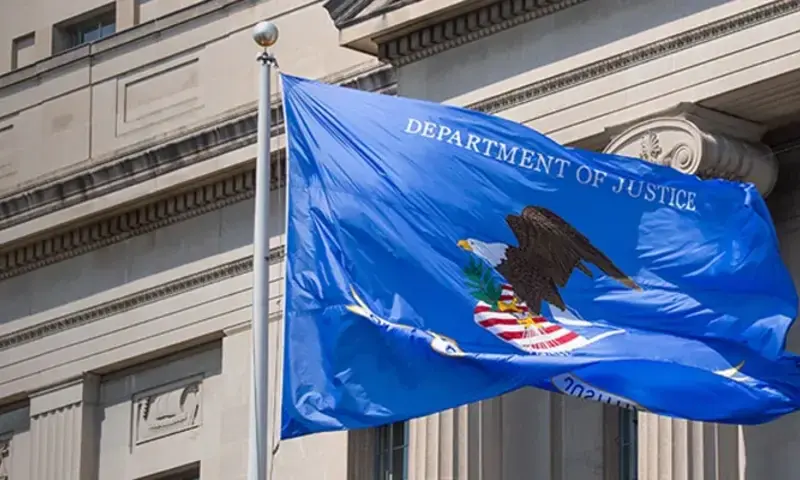 The image shows the flag of Department of Justice fluttering at its building. Photo via DOJ/File The image shows the flag of Department of Justice fluttering at its building. Photo via DOJ/File