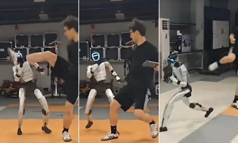 ’انسانوں نے مجھے مارا‘: چین کا ہیومنائیڈ روبوٹ حیران کن ’فائٹ ٹیسٹ‘ میں بھی ڈٹا رہا