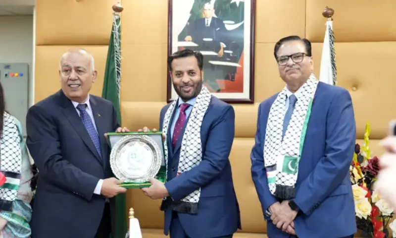 Pakistan and Palestine signed a memorandum of understanding in Islamabad on September 17, 2025. — X/Ministry of National Health Services Pakistan and Palestine signed a memorandum of understanding in Islamabad on September 17, 2025. — X/Ministry of National Health Services