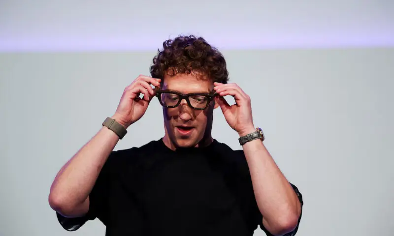 Meta CEO Mark Zuckerberg wears the Meta Ray-Ban Display glasses, as he delivers a speech presenting the new line of smart glasses, during the Meta Connect event at the company’s headquarters in Menlo Park, California, U.S., September 17, 2025. REUTERS Meta CEO Mark Zuckerberg wears the Meta Ray-Ban Display glasses, as he delivers a speech presenting the new line of smart glasses, during the Meta Connect event at the company’s headquarters in Menlo Park, California, U.S., September 17, 2025. REUTERS