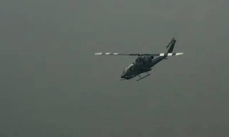 An AH-64 Apache attack helicopter flies during a US military parade in Washington, DC. – Reuters An AH-64 Apache attack helicopter flies during a US military parade in Washington, DC. – Reuters