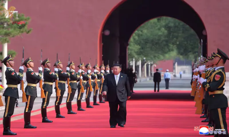 North Korean President Kim Jong Un arrives for a military parade to mark the 80th anniversary of the end of World War II in Beijing, China, on September 3, 2025. – Reuters file North Korean President Kim Jong Un arrives for a military parade to mark the 80th anniversary of the end of World War II in Beijing, China, on September 3, 2025. – Reuters file