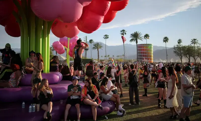People attend the Coachella Valley Music and Arts Festival in Indio, California, U.S., April 12, 2025. REUTERS People attend the Coachella Valley Music and Arts Festival in Indio, California, U.S., April 12, 2025. REUTERS