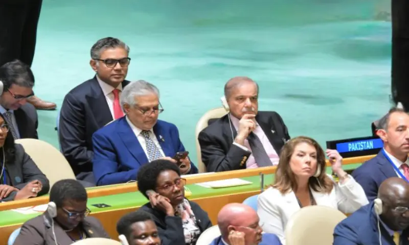 Prime Minister Shehbaz Sharif attends Opening of the General Debate of 80th UNGA Session in New York on September 23, 2025. APP Prime Minister Shehbaz Sharif attends Opening of the General Debate of 80th UNGA Session in New York on September 23, 2025. APP