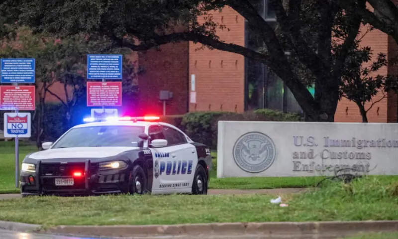 Law enforcement personnel respond at the scene of a shooting at an Immigration and Customs Enforcement field office in Dallas, Texas. Reuters Law enforcement personnel respond at the scene of a shooting at an Immigration and Customs Enforcement field office in Dallas, Texas. Reuters