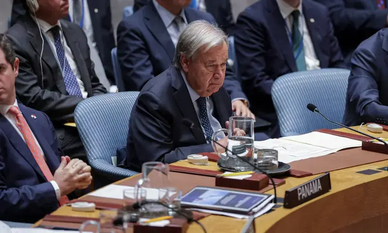 United Nations Secretary-General Antonio Guterres addresses members of the U.N. Security Council during a high-level meeting of the United Nations Security Council on the conflict between Russia and Ukraine at U.N. headquarters in New York City, US, September 23. REUTERS United Nations Secretary-General Antonio Guterres addresses members of the U.N. Security Council during a high-level meeting of the United Nations Security Council on the conflict between Russia and Ukraine at U.N. headquarters in New York City, US, September 23. REUTERS
