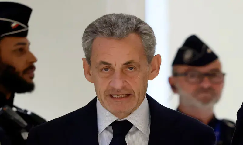 Former French president Nicolas Sarkozy arrives for the verdict in his trial with other defendants on charges of corruption and illegal financing of an election campaign at the courthouse in Paris, France, on Thursday. – Reuters Former French president Nicolas Sarkozy arrives for the verdict in his trial with other defendants on charges of corruption and illegal financing of an election campaign at the courthouse in Paris, France, on Thursday. – Reuters