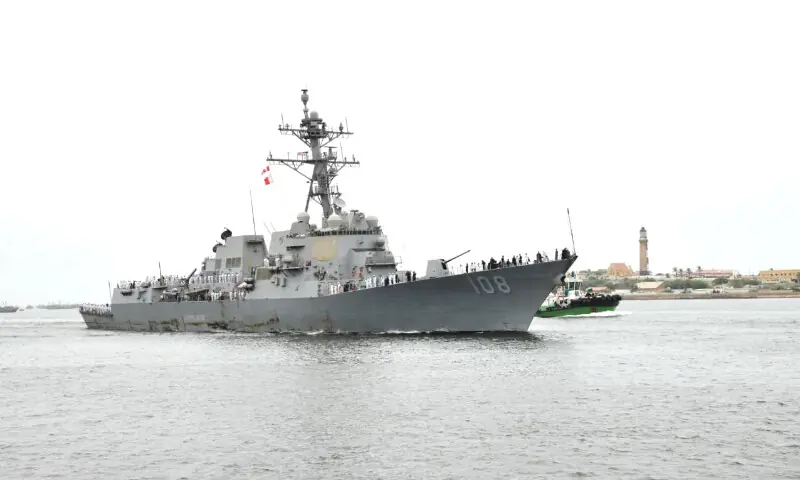 USS Wayne E. Meyer arrived at Karachi Port for a two-day visit. USS Wayne E. Meyer arrived at Karachi Port for a two-day visit.
