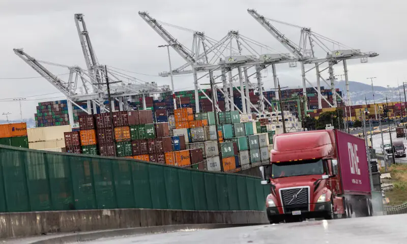 Shipping containers are seen at the port of Oakland in Oakland, California, US. – Reuters Shipping containers are seen at the port of Oakland in Oakland, California, US. – Reuters
