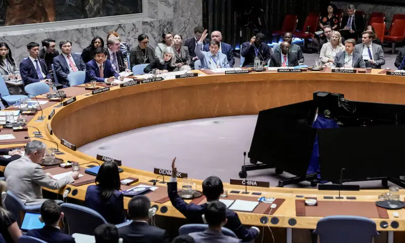 Members of the United Nations Security Council vote on a resolution by Russia and China to delay by six months the reimposition of sanctions on Iran during the 80th UN General Assembly in New York City. – Reuters Members of the United Nations Security Council vote on a resolution by Russia and China to delay by six months the reimposition of sanctions on Iran during the 80th UN General Assembly in New York City. – Reuters
