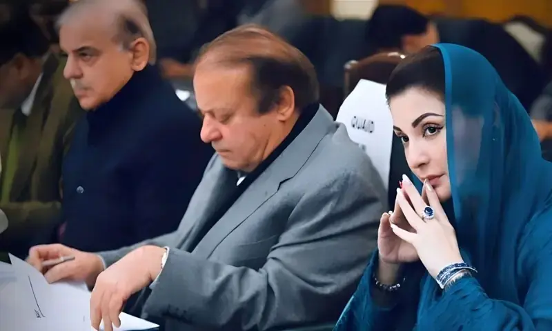 Prime Minister Shehbaz Sharif, PML-N supremo Nawaz Sharif and Punjab Chief Minister Maryam Nawaz. File photo Prime Minister Shehbaz Sharif, PML-N supremo Nawaz Sharif and Punjab Chief Minister Maryam Nawaz. File photo