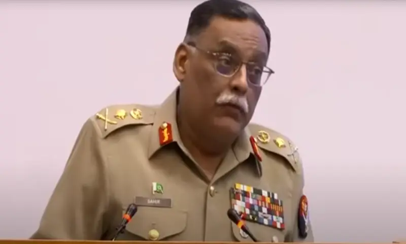 General Sahir Shamshad Mirza, Chairman Joint Chiefs of Staff Committee. Video screengrab/ISPR General Sahir Shamshad Mirza, Chairman Joint Chiefs of Staff Committee. Video screengrab/ISPR