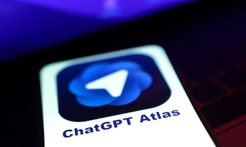 ChatGPT Atlas logo is seen in this illustration taken October 21, 2025.//REUTERS ChatGPT Atlas logo is seen in this illustration taken October 21, 2025.//REUTERS