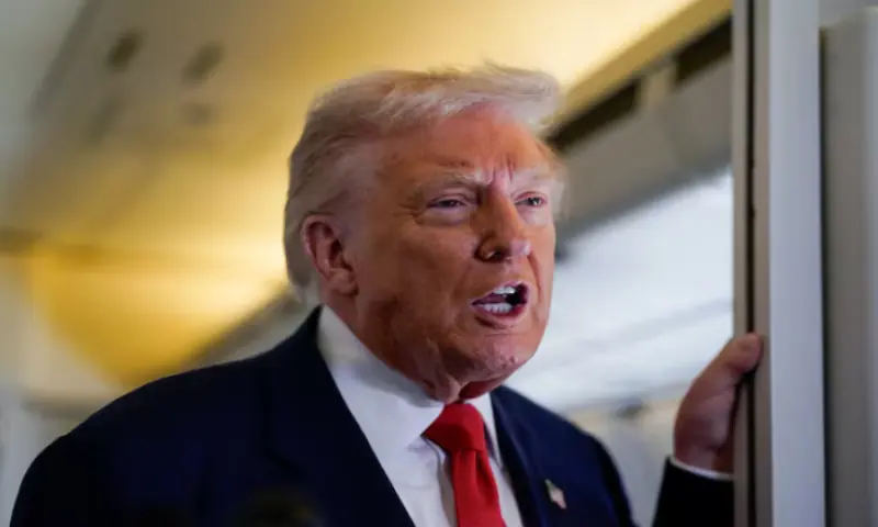 US President Donald Trump speaks to members of the media aboard Air Force One as he departs for Florida from Joint Base Andrews, Maryland, on October 31, 2025. Reuters US President Donald Trump speaks to members of the media aboard Air Force One as he departs for Florida from Joint Base Andrews, Maryland, on October 31, 2025. Reuters