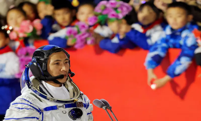 Astronaut Wu Fei attends a see-off ceremony before taking part in the Shenzhou-21 spaceflight mission to China’s Tiangong space station, at Jiuquan Satellite Launch Centre, near Jiuquan, Gansu province on October 31, 2025. Reuters Astronaut Wu Fei attends a see-off ceremony before taking part in the Shenzhou-21 spaceflight mission to China’s Tiangong space station, at Jiuquan Satellite Launch Centre, near Jiuquan, Gansu province on October 31, 2025. Reuters
