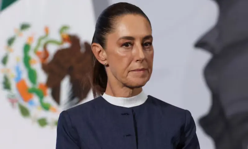 Mexico’s President Claudia Sheinbaum attends a press conference at the National Palace in Mexico City, Mexico, November 3, 2025//REUTERS