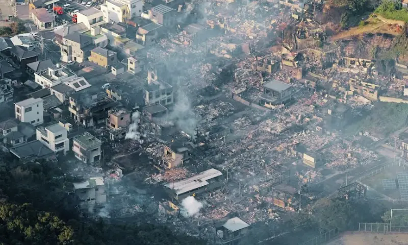 جاپان میں بھیانک آگ نے 170 عمارتیں راکھ کردیں