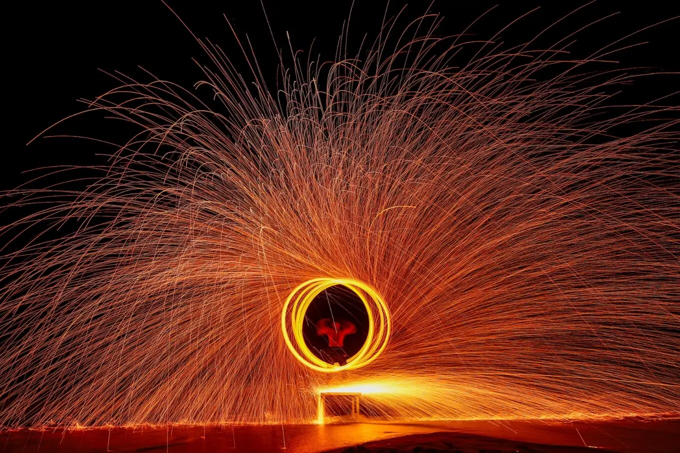 تھائی لینڈ کے صوبہ چنتابوری کے شہر چاو لاؤ بیچ پر 7 جون کو ایک رقاصہ آگ کے ساتھ پرفارم کر رہی ہے۔ تھائی لینڈ کے صوبہ چنتابوری کے شہر چاو لاؤ بیچ پر 7 جون کو ایک رقاصہ آگ کے ساتھ پرفارم کر رہی ہے۔