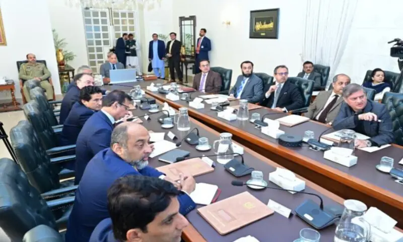 Prime Minister Shehbaz Sharif chairs a meeting on power sector initiatives in Gawadar and Gilgit Baltistan on December 8, 2025. APP