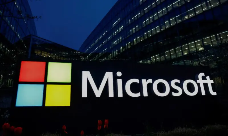 A view shows a Microsoft logo at Microsoft offices in Issy-les-Moulineaux near Paris, France, on March 25, 2024. Reuters file A view shows a Microsoft logo at Microsoft offices in Issy-les-Moulineaux near Paris, France, on March 25, 2024. Reuters file