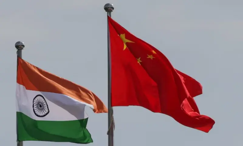 National flags of China and India fly next to the Meijiang Convention and Exhibition Centre, a venue for 2025 Shanghai Cooperation Organisation (SCO) summit in Tianjin, China, on August 30, 2025. Reuters file National flags of China and India fly next to the Meijiang Convention and Exhibition Centre, a venue for 2025 Shanghai Cooperation Organisation (SCO) summit in Tianjin, China, on August 30, 2025. Reuters file