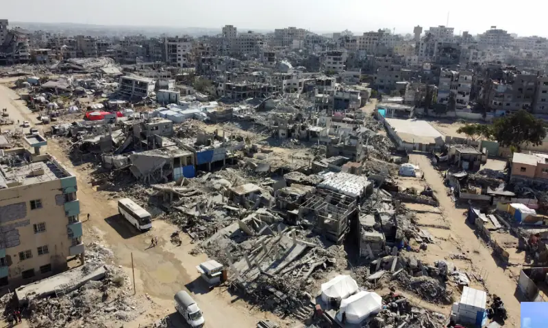 A drone view of damaged buildings, including the mental health hospital, amid a ceasefire between Israel and Hamas, in Gaza City, October 27, 2025. —Reuters A drone view of damaged buildings, including the mental health hospital, amid a ceasefire between Israel and Hamas, in Gaza City, October 27, 2025. —Reuters