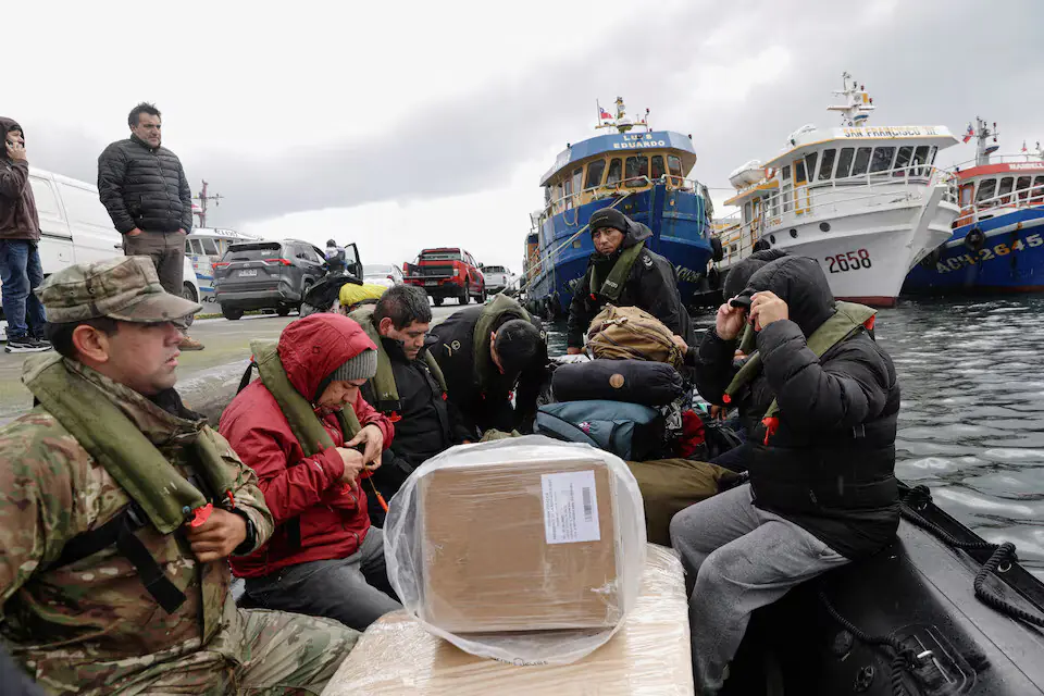 Members of Chile’s Navy and employees of the country’s electoral body prepare to transport electoral materials to a polling station on Caguach Island, in Achao, on Quinchao Island, in the Chiloe Archipelago, Chile. – Reuters Members of Chile’s Navy and employees of the country’s electoral body prepare to transport electoral materials to a polling station on Caguach Island, in Achao, on Quinchao Island, in the Chiloe Archipelago, Chile. – Reuters