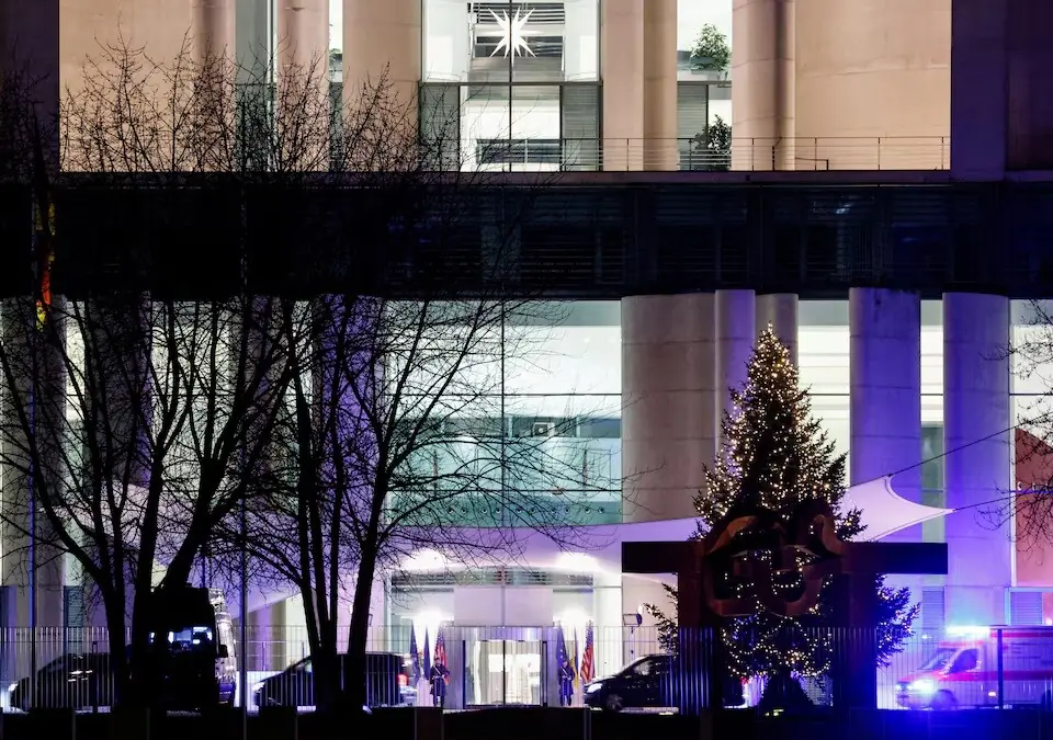 A convoy of cars outside of the Chancellery, as Ukraine’s President Volodymyr Zelensky departs, following talks with US envoy Steve Witkoff and US President Donald Trump’s son-in-law Jared Kushner, hosted by German Chancellor Friedrich Merz in Berlin, Germany. – Reuters A convoy of cars outside of the Chancellery, as Ukraine’s President Volodymyr Zelensky departs, following talks with US envoy Steve Witkoff and US President Donald Trump’s son-in-law Jared Kushner, hosted by German Chancellor Friedrich Merz in Berlin, Germany. – Reuters