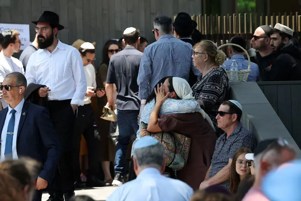 Mourners attend the funeral of Bondi shooting victim Rabbi Eli Schlanger in Sydney on Wednesday. – Reuters Mourners attend the funeral of Bondi shooting victim Rabbi Eli Schlanger in Sydney on Wednesday. – Reuters