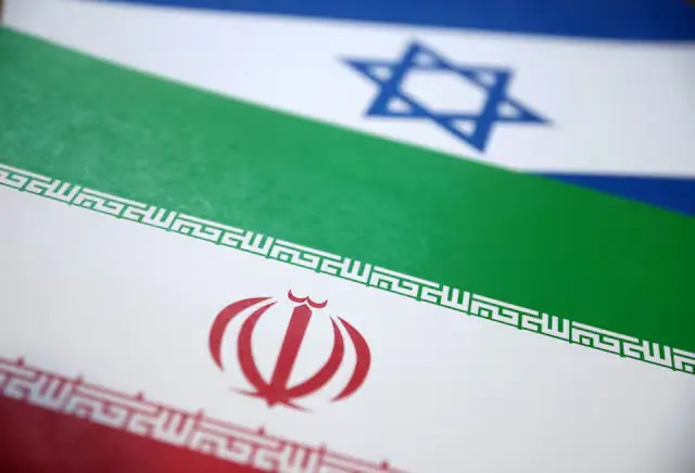 Israel and Iran flags are seen in this illustration taken &ndash; Reuters file