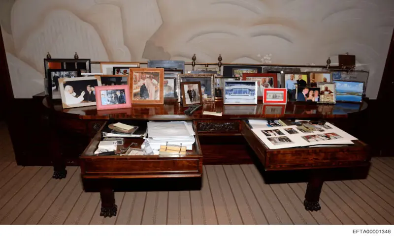A view of drawers and framed photos shown in Jeffrey Epstein&rsquo;s Manhattan home are seen in this image released by the Department of Justice in Washington, DC, as part of a new trove of documents from its investigations into the late convicted sex offender Jeffrey Epstein. &ndash; Reuters