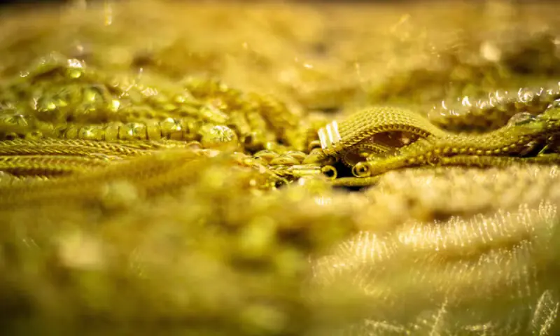 Gold bracelets are displayed inside a gold shop in Bangkok&rsquo;s Chinatown, Thailand. &ndash; Reuters file