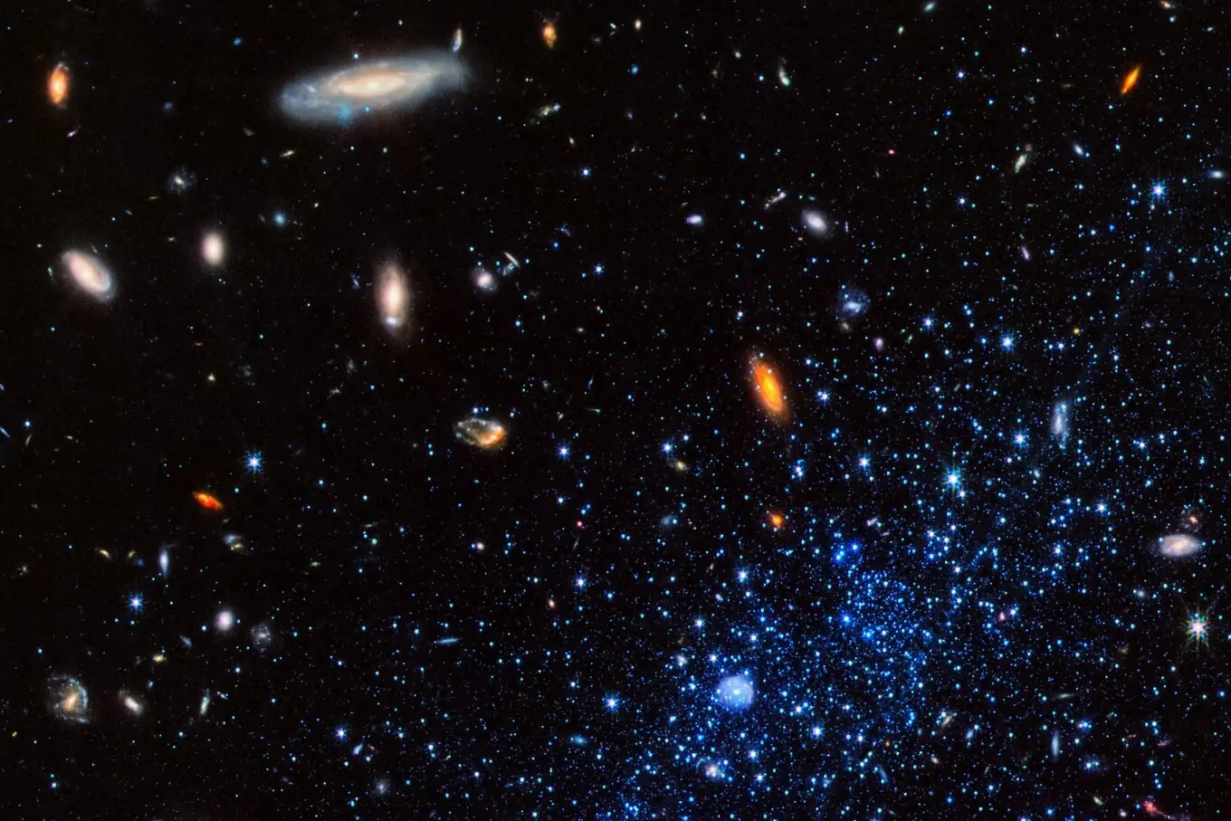 جیمز ویب اسپیس ٹیلی اسکوپ کی یہ تصویر چھوٹی کہکشاں لیو پی کو دکھاتی ہے، جہاں ستاروں کی پیدائش کے منفرد نمونے واضح ہیں، اور یہ بڑی کہکشاؤں کے اثر سے آزاد رہتے ہوئے دوبارہ ستارے بنانے کا عمل شروع کر چکی ہے۔