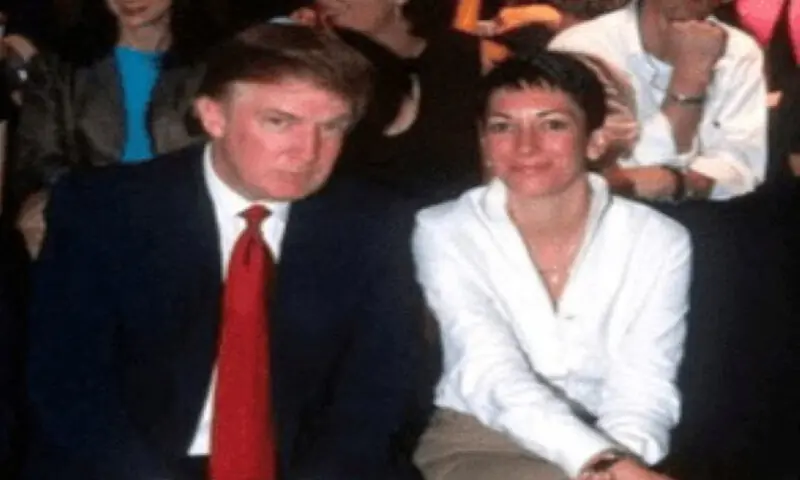 Ghislaine Maxwell and Donald Trump are shown in this image released by the Department of Justice in Washington, D.C., on December 23, 2025, as part of a new trove of documents from its investigations into the late financier and convicted sex offender Jeffrey Epstein. Reuters