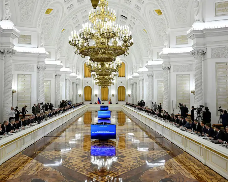 Russian President Vladimir Putin chairs a State Council meeting at the Kremlin in Moscow, Russia December 25, 2025. &ndash; Reuters