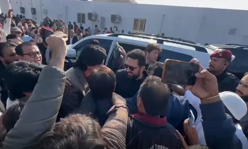 Khyber Pakhtunkhwa Chief Minister Sohail Afridi arrives in Lahore on Friday.