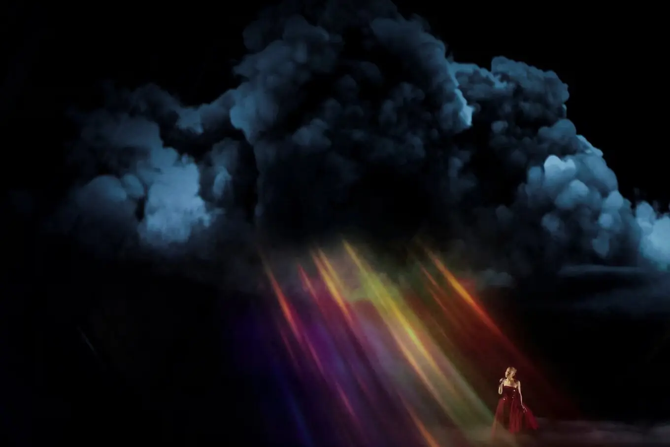 اریانا گرینڈ نے 97ویں اوَسکرز میں ’سم وئیر اوور دی رینبو‘ پرفارمنس کا ایک منظر۔ اریانا گرینڈ نے 97ویں اوَسکرز میں ’سم وئیر اوور دی رینبو‘ پرفارمنس کا ایک منظر۔