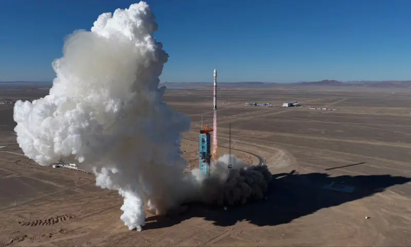 Zhuque-3 rocket by China&rsquo;s private rocket firm LandSpace, takes off from the Jiuquan Satellite Launch Centre, China. &ndash; Reuters