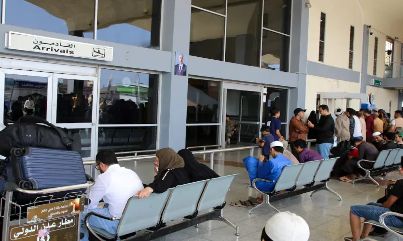 Passengers wait for their flights at Aden Airport in Aden, Yemen. &ndash; Reuters
