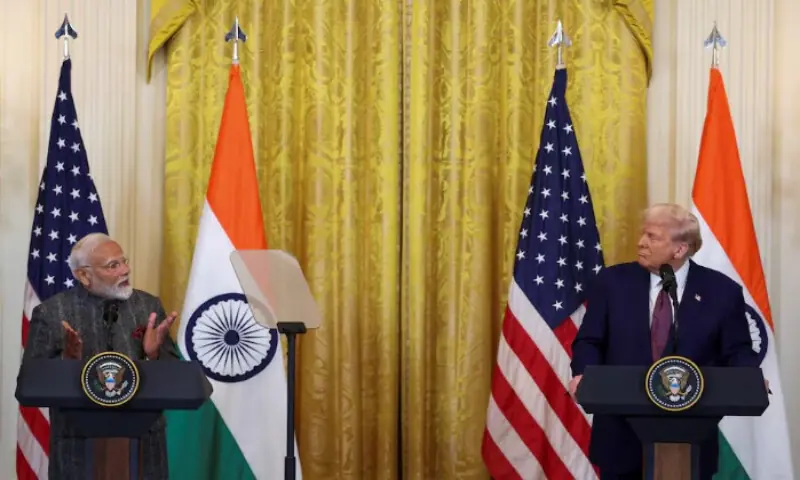 Indian Prime Minister Narendra Modi speaks during a joint press conference with U.S. President Donald Trump at the White House in Washington, D.C., U.S., on February 13, 2025. Reuters file Indian Prime Minister Narendra Modi speaks during a joint press conference with U.S. President Donald Trump at the White House in Washington, D.C., U.S., on February 13, 2025. Reuters file